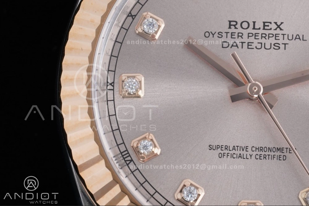 DateJust 41 126331 Clean 1:1 Best Edition 904L Steel RG Diamonds Dial on SS RG Jubilee Bracelet SH HighPerformance 591