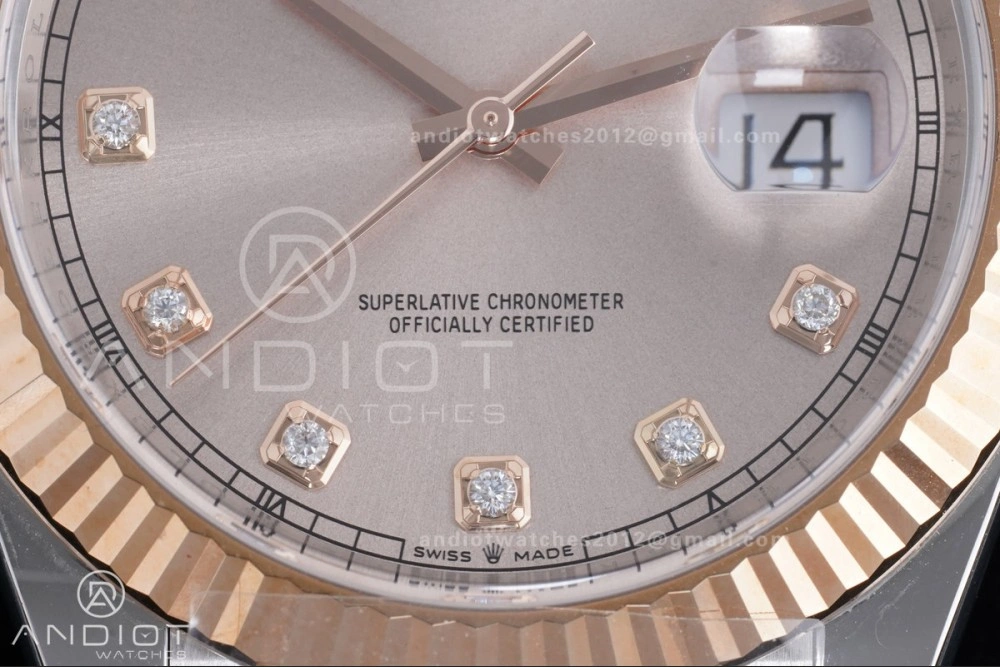 DateJust 41 126331 Clean 1:1 Best Edition 904L Steel RG Diamonds Dial on SS RG Jubilee Bracelet SH HighPerformance 591
