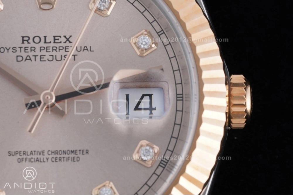 DateJust 41 126331 Clean 1:1 Best Edition 904L Steel RG Diamonds Dial on SS RG Jubilee Bracelet SH HighPerformance 591