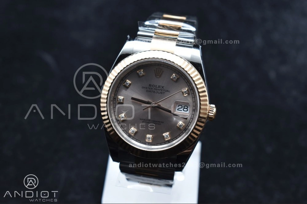 GoodFit DateJust 41 126331 Clean 1:1 Best Edition 904L Steel RG Diamonds Dial on SS RG Jubilee Bracelet VR 601