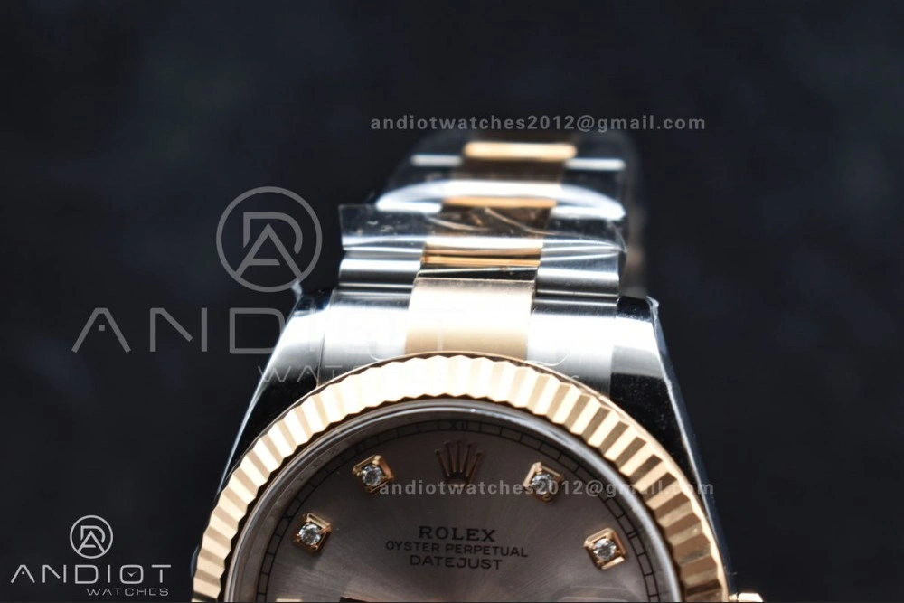 GoodFit DateJust 41 126331 Clean 1:1 Best Edition 904L Steel RG Diamonds Dial on SS RG Jubilee Bracelet VR 601