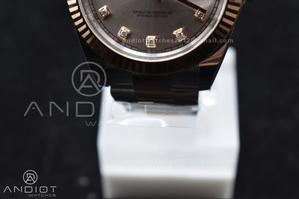 GoodFit DateJust 41 126331 Clean 1:1 Best Edition 904L Steel RG Diamonds Dial on SS RG Jubilee Bracelet VR 601
