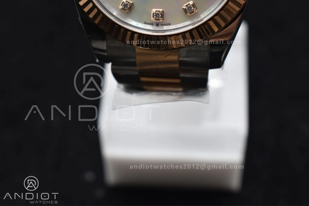 DateJust 41 126331 Clean 1:1 Best Edition 904L Steel White MOP Diamonds Dial RG on Jubilee Bracelet VR EasyMatch 610