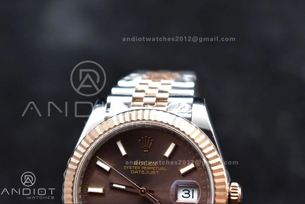 DateJust 41 126331 VSF 1:1 Best Edition 904L Steel Brown Dial on SS RG Jubilee Bracelet VS ZipUp 411