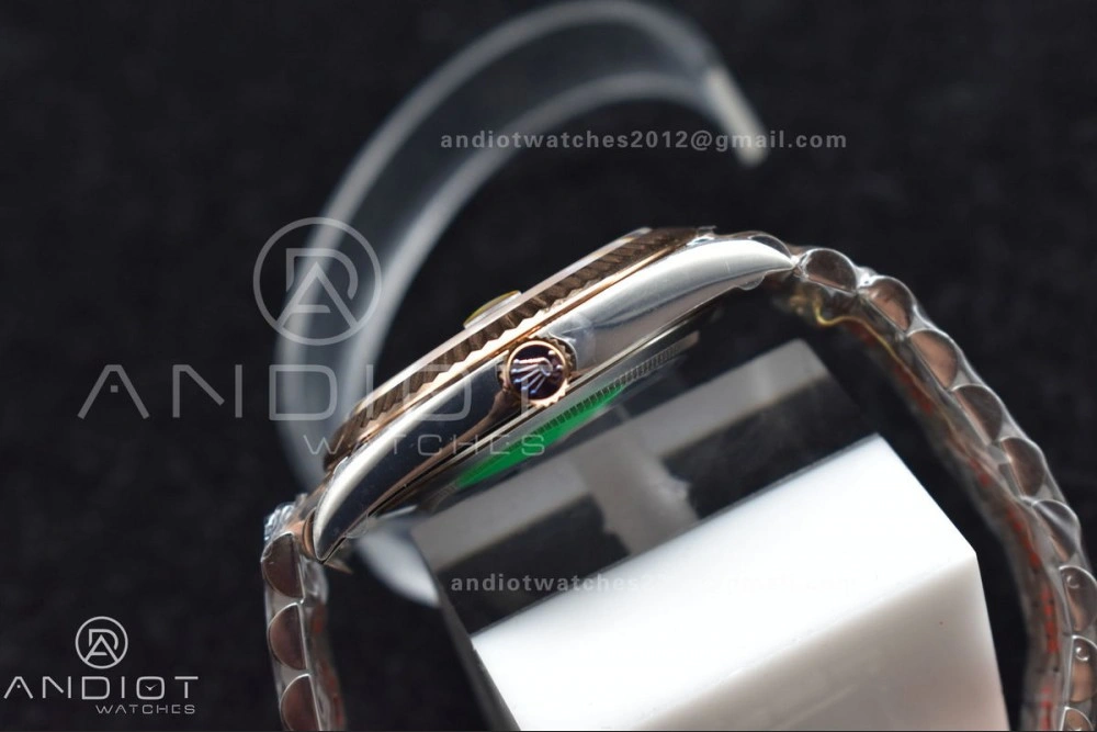 DateJust 41 126331 VSF 1:1 Best Edition 904L Steel Brown Dial on SS RG Jubilee Bracelet VS ZipUp 411