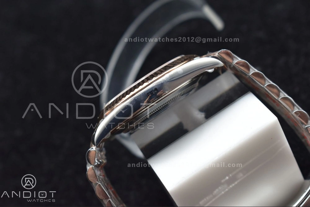 DateJust 41 126331 VSF 1:1 Best Edition 904L Steel Brown Dial on SS RG Jubilee Bracelet VS ZipUp 411