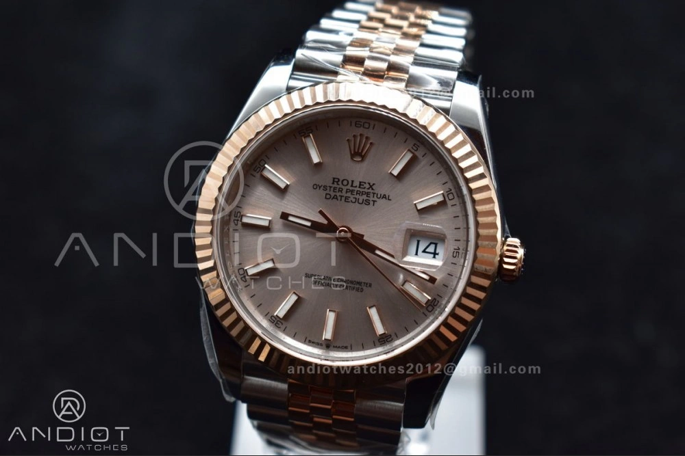 DateJust 41 126331 VSF 1:1 Best Edition 904L Steel Rose Gold Dial On SS RG Jubilee Bracelet VS WellDesigned 397