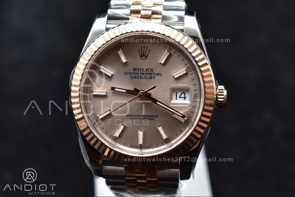 DateJust 41 126331 VSF 1:1 Best Edition 904L Steel Rose Gold Dial On SS RG Jubilee Bracelet VS WellDesigned 397