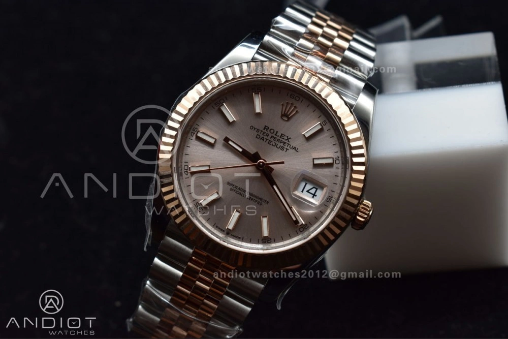 DateJust 41 126331 VSF 1:1 Best Edition 904L Steel Rose Gold Dial On SS RG Jubilee Bracelet VS WellDesigned 397