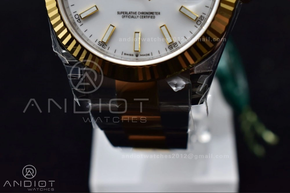 DateJust 41 126333 904L SS YG VSF 1:1 Best Edition White Dial on Oyster Bracelet VS Lightweight 599
