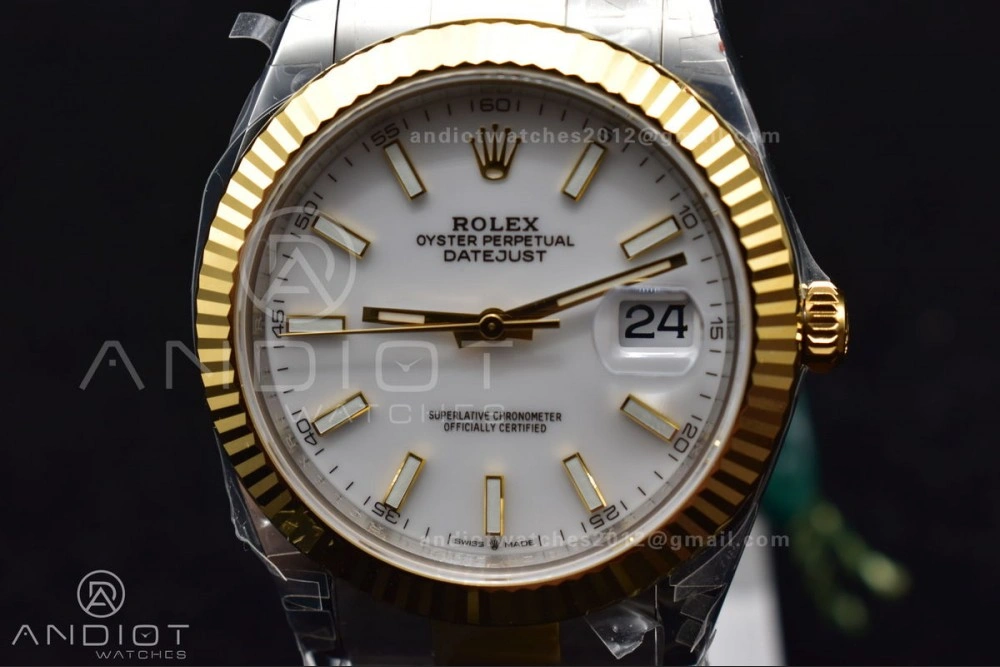 DateJust 41 126333 904L SS YG VSF 1:1 Best Edition White Dial on Oyster Bracelet VS Lightweight 599