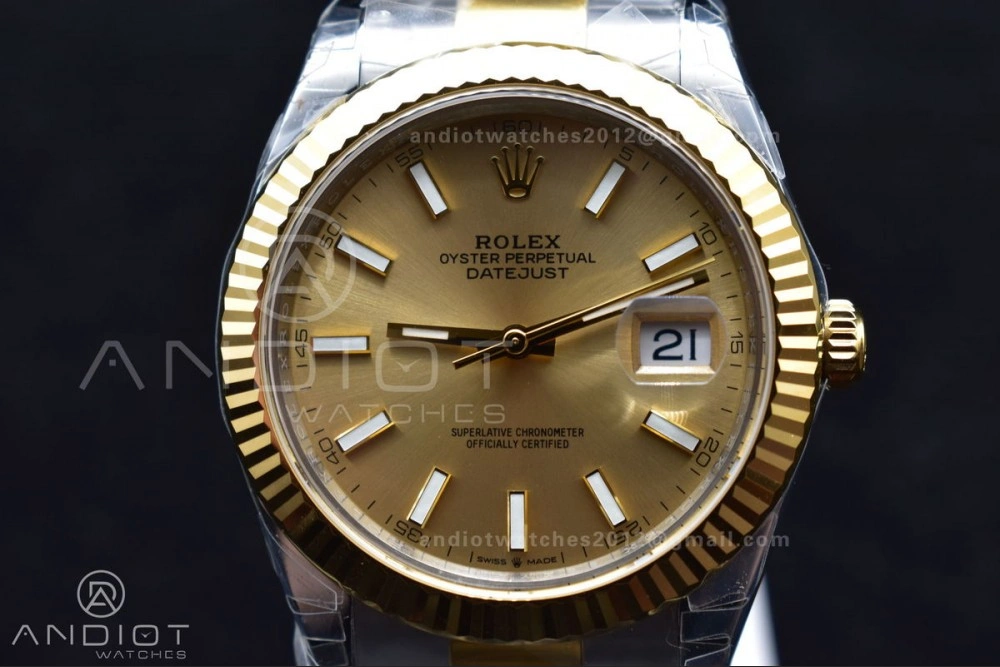 DateJust 41 126333 904L SS YG VSF 1:1 Best Edition YG Dial on Oyster Bracelet VS Lightweight 600