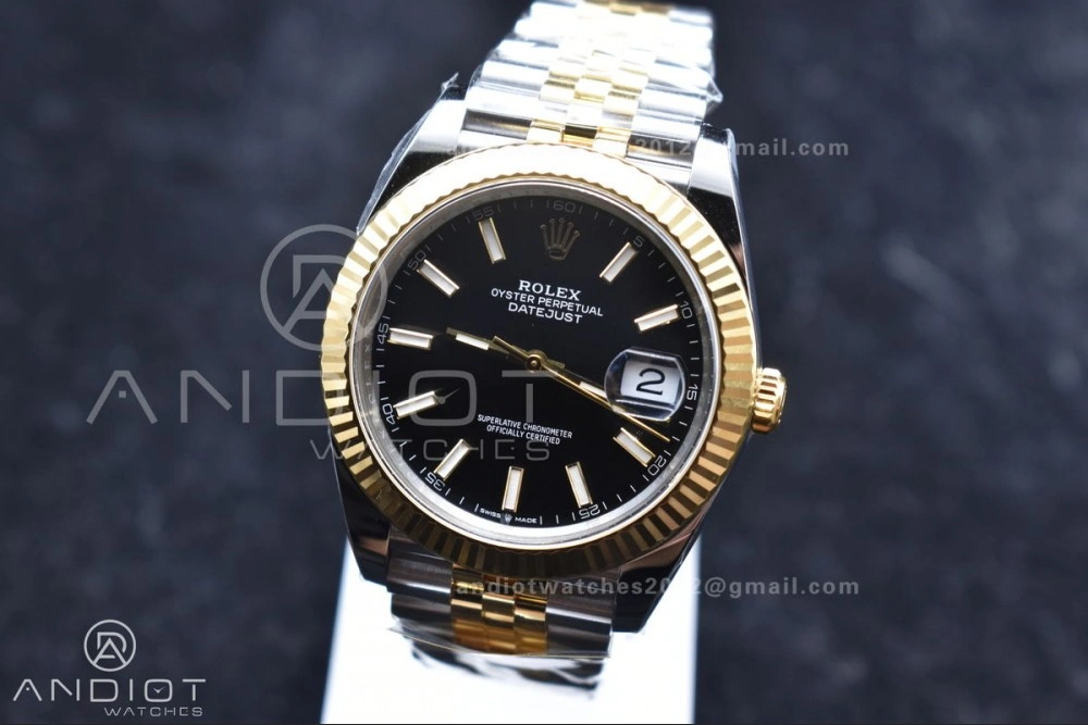 DateJust 41 126333 Clean 1:1 Best Edition 904L Steel Black Stick Dial on SS YG Jubilee Bracelet VR Sustainable 602