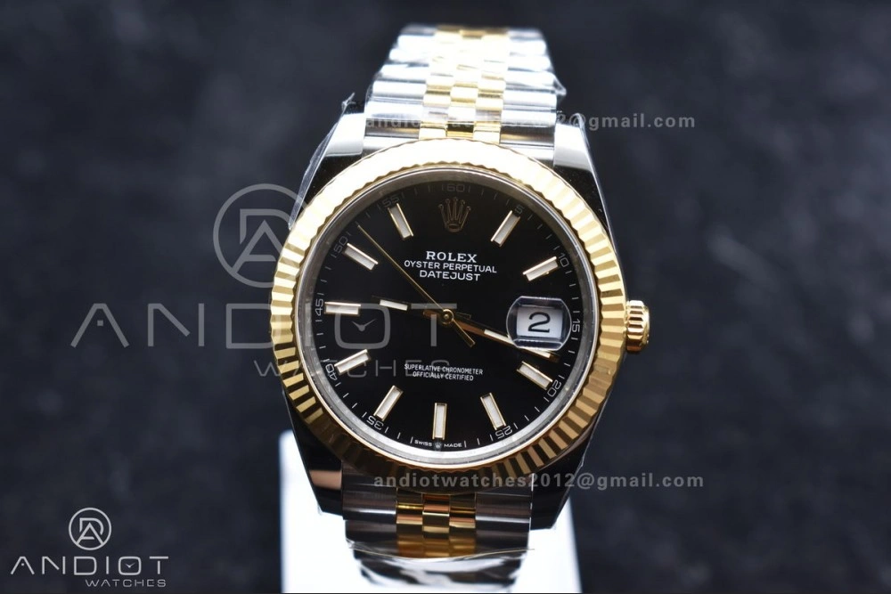 DateJust 41 126333 Clean 1:1 Best Edition 904L Steel Black Stick Dial on SS YG Jubilee Bracelet VR Sustainable 602