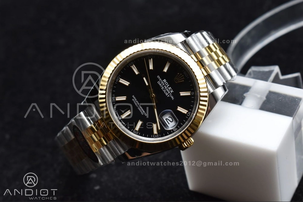 DateJust 41 126333 Clean 1:1 Best Edition 904L Steel Black Stick Dial on SS YG Jubilee Bracelet VR Sustainable 602