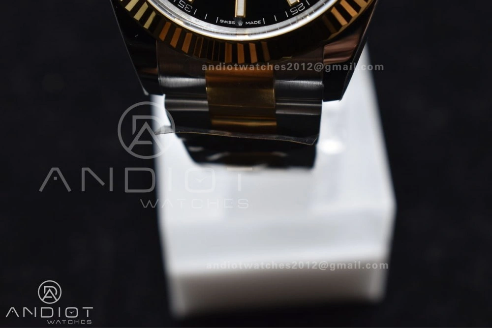 Compact DateJust 41 126333 Clean 1:1 Best Edition 904L Steel Black Stick Dial on SS YG Oyster Bracelet VR 605