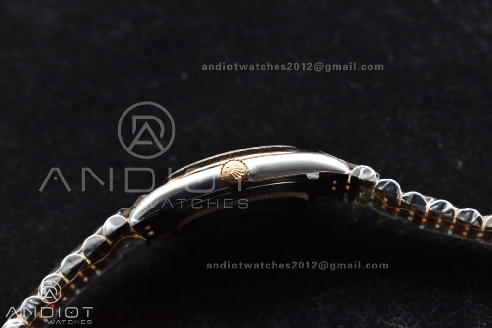 Sleek DateJust 41 126333 Clean 1:1 Best Edition 904L Steel Brown Stick Dial on SS RG Jubilee Bracelet VR 606