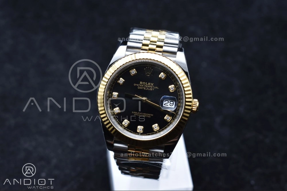 DateJust 41 126333 Clean 1:1 Best Edition 904L Steel YG Diamonds Dial On SS YG Jubilee Bracelet VR Functional 609