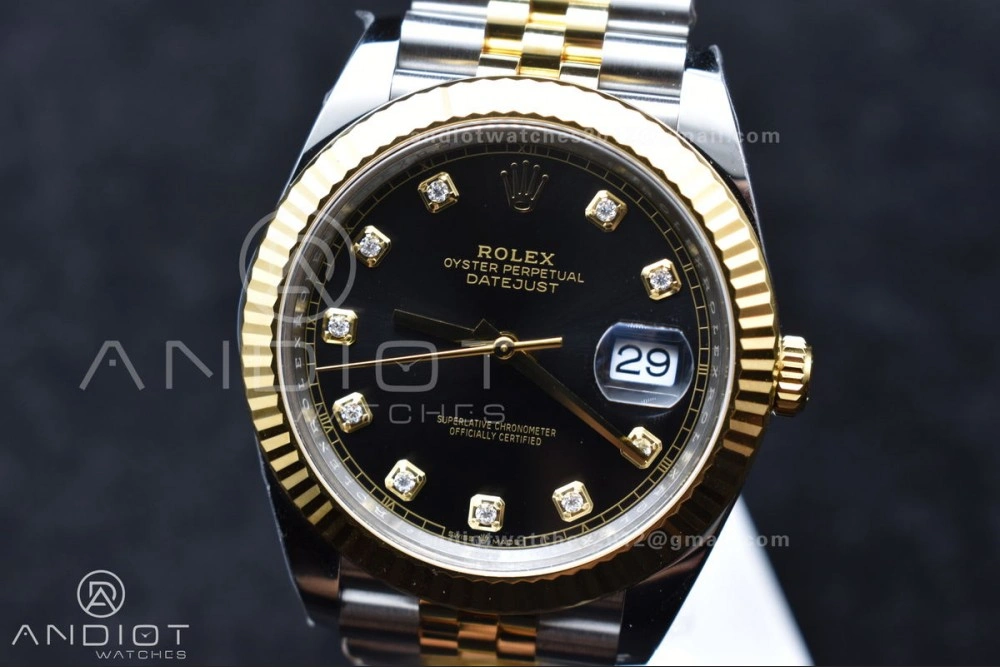 DateJust 41 126333 Clean 1:1 Best Edition 904L Steel YG Diamonds Dial On SS YG Jubilee Bracelet VR Functional 609