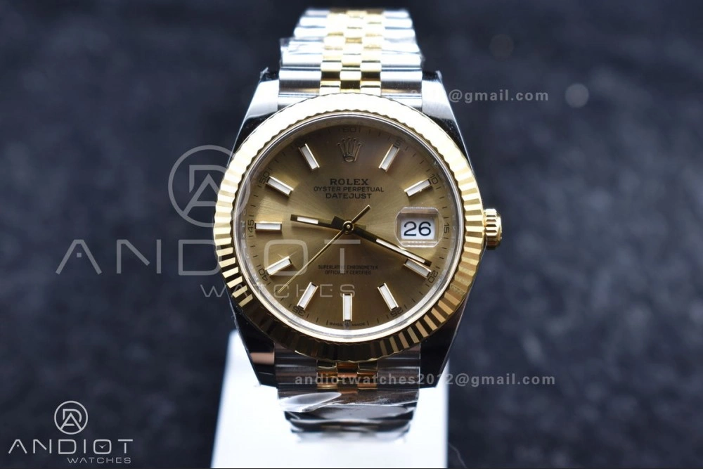 Neat DateJust 41 126333 Clean 1:1 Best Edition 904L Steel YG Stick Dial on SS YG Jubilee Bracelet VR 607