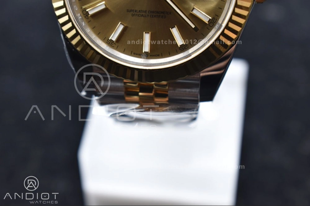 Neat DateJust 41 126333 Clean 1:1 Best Edition 904L Steel YG Stick Dial on SS YG Jubilee Bracelet VR 607