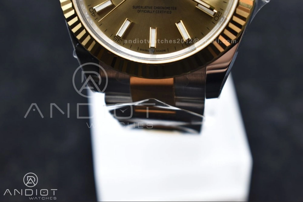 RelaxedFit DateJust 41 126333 Clean 1:1 Best Edition 904L Steel YG Stick Dial on SS YG Oyster Bracelet VR 619