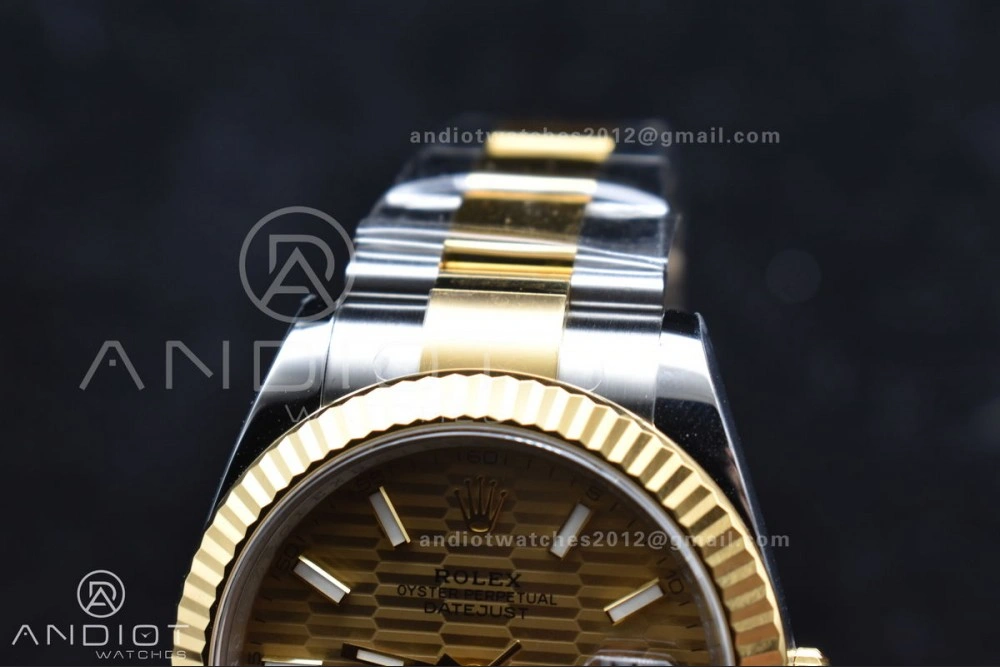 MultiPurpose DateJust 41 126333 Clean 1:1 Best Edition 904L Steel YG Textured Dial on SS YG Oyster Bracelet VR 608