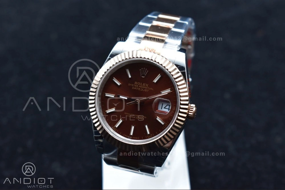 DateJust 41 126333 GMF Best Edition RG Plated Coffee Dial on SS RG Oyster Bracelet A Bold 611