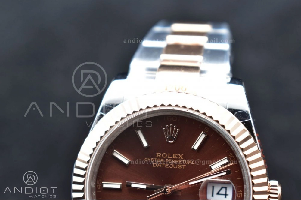 DateJust 41 126333 GMF Best Edition RG Plated Coffee Dial on SS RG Oyster Bracelet A Bold 611