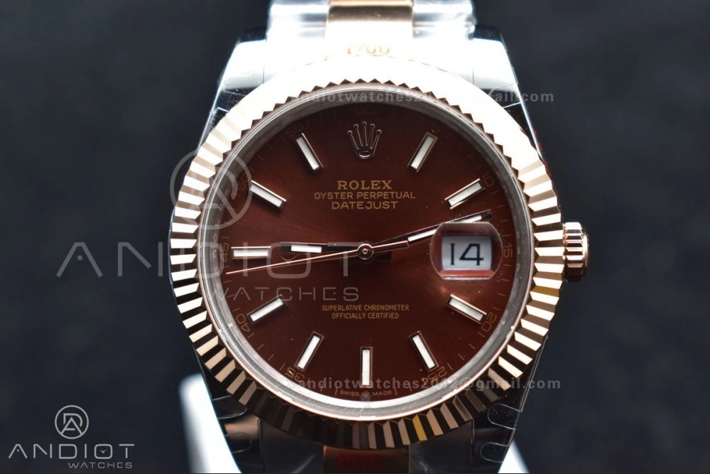 DateJust 41 126333 GMF Best Edition RG Plated Coffee Dial on SS RG Oyster Bracelet A Bold 611