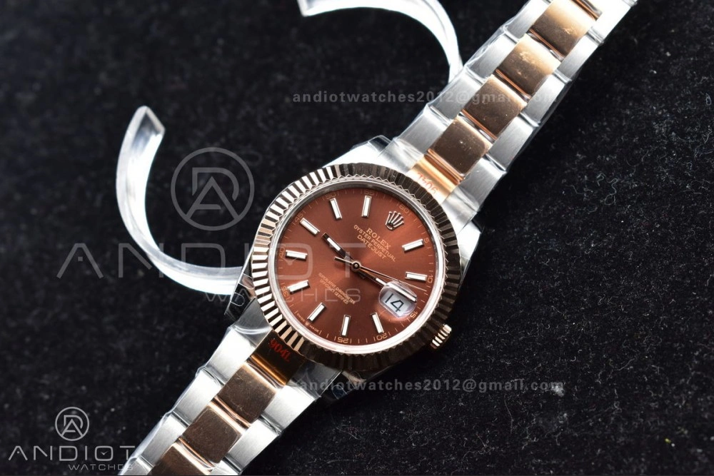 DateJust 41 126333 GMF Best Edition RG Plated Coffee Dial on SS RG Oyster Bracelet A Bold 611