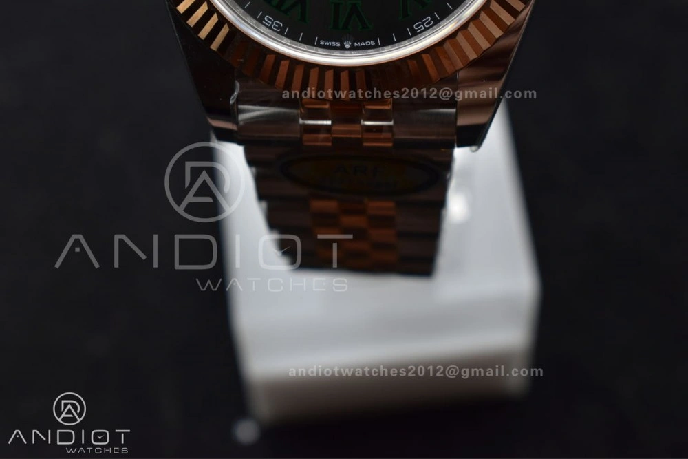 FastDry DateJust 41 126333 SS RG ARF 1:1 Best Edition 904L Steel Gray Green Roman Dial on SS RG Jubilee Bracelet SH3235 (Gain Weight) 612