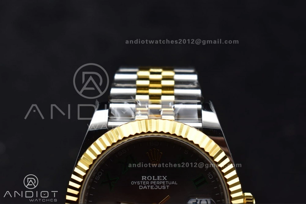 DateJust 41 126333 SS YG ARF 1:1 Best Edition 904L Steel Gray Green Roman Dial on SS YG Jubilee Bracelet SH3235 (Gain Weight) FashionForward 620