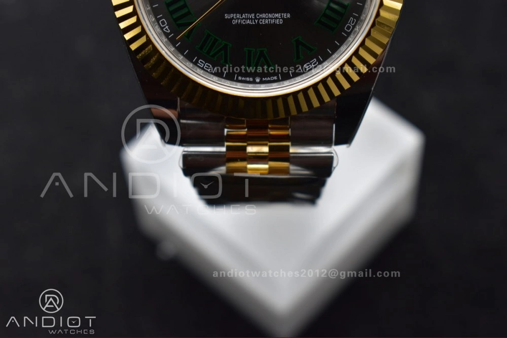 DateJust 41 126333 SS YG ARF 1:1 Best Edition 904L Steel Gray Green Roman Dial on SS YG Jubilee Bracelet SH3235 (Gain Weight) FashionForward 620