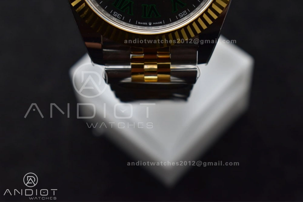 DateJust 41 126333 SS YG ARF 1:1 Best Edition 904L Steel Gray Green Roman Dial on SS YG Jubilee Bracelet SH3235 (Gain Weight) FashionForward 620