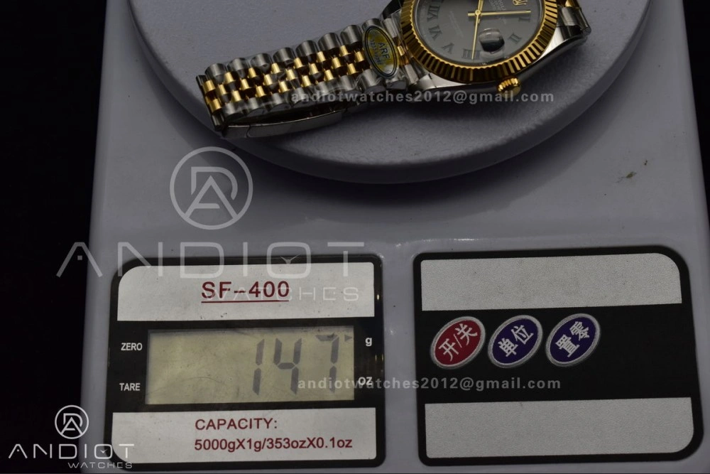 DateJust 41 126333 SS YG ARF 1:1 Best Edition 904L Steel Gray Green Roman Dial on SS YG Jubilee Bracelet SH3235 (Gain Weight) FashionForward 620