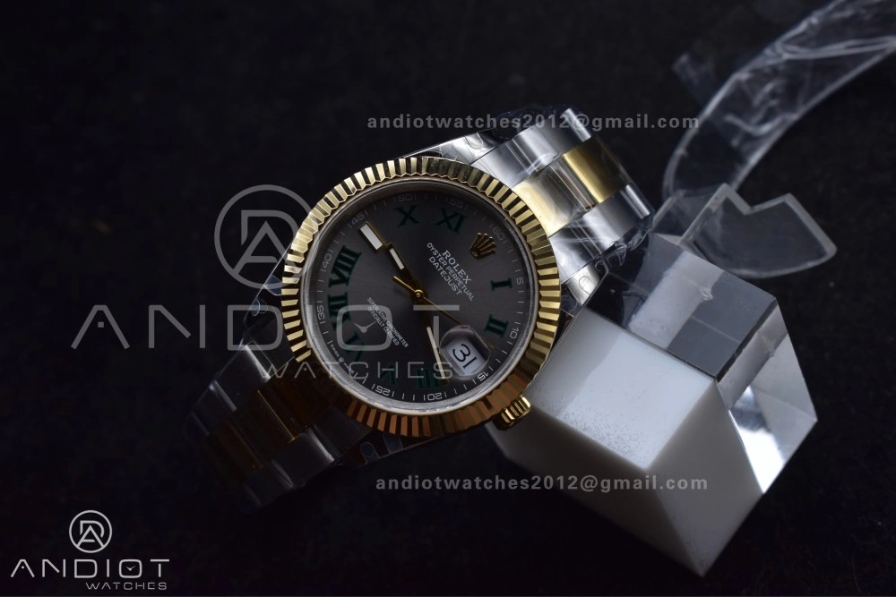 DateJust 41 126333 SS YG GMF 1:1 Best Edition 904L Steel Gray Green Roman Dial on SS YG Oyster Bracelet A TimelessDesign 614