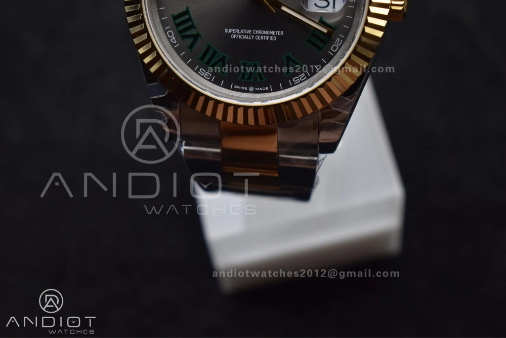 DateJust 41 126333 SS YG GMF 1:1 Best Edition 904L Steel Gray Green Roman Dial on SS YG Oyster Bracelet A TimelessDesign 614