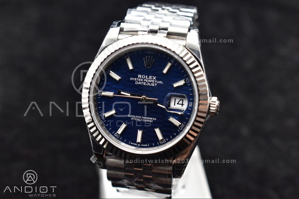 DateJust 41 126334 904L SS VSF 1:1 Best Edition Blue Checked Dial on Jubilee Bracelet VS Fashionable 617