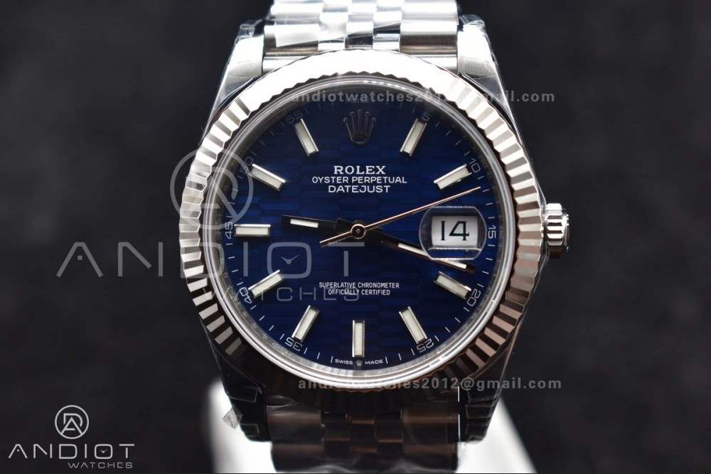 DateJust 41 126334 904L SS VSF 1:1 Best Edition Blue Checked Dial on Jubilee Bracelet VS Fashionable 617