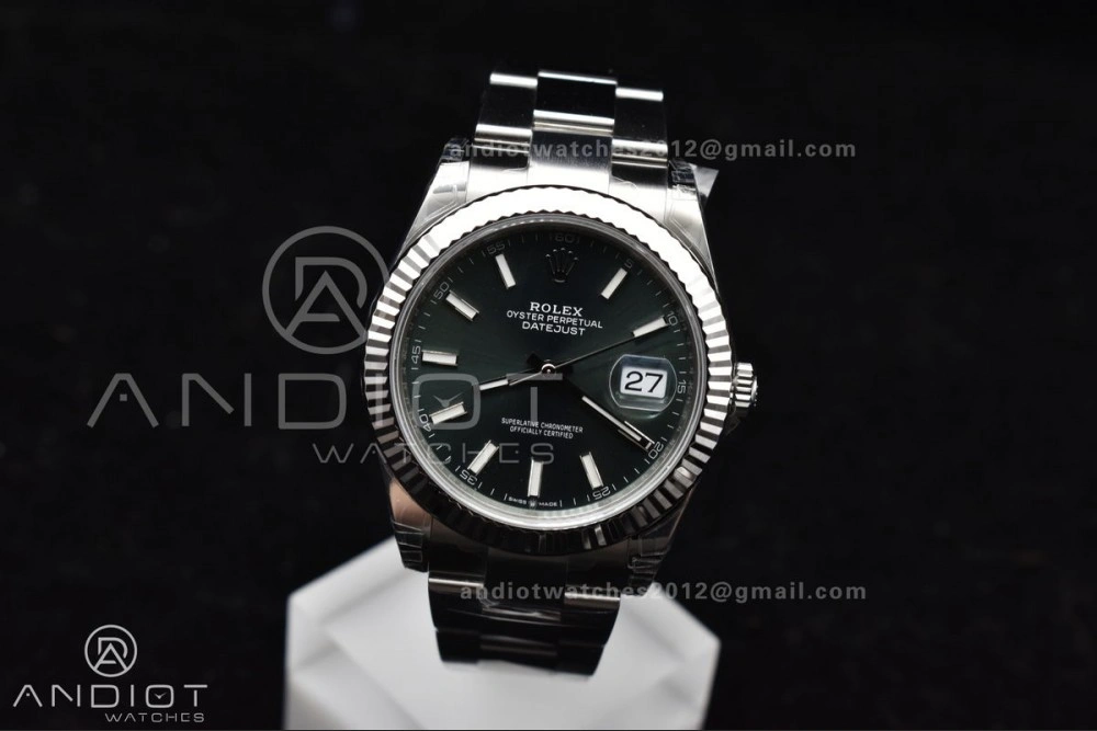 Breathable DateJust 41 126334 904L SS VSF 1:1 Best Edition Green Dial On Oyster Bracelet VS 616