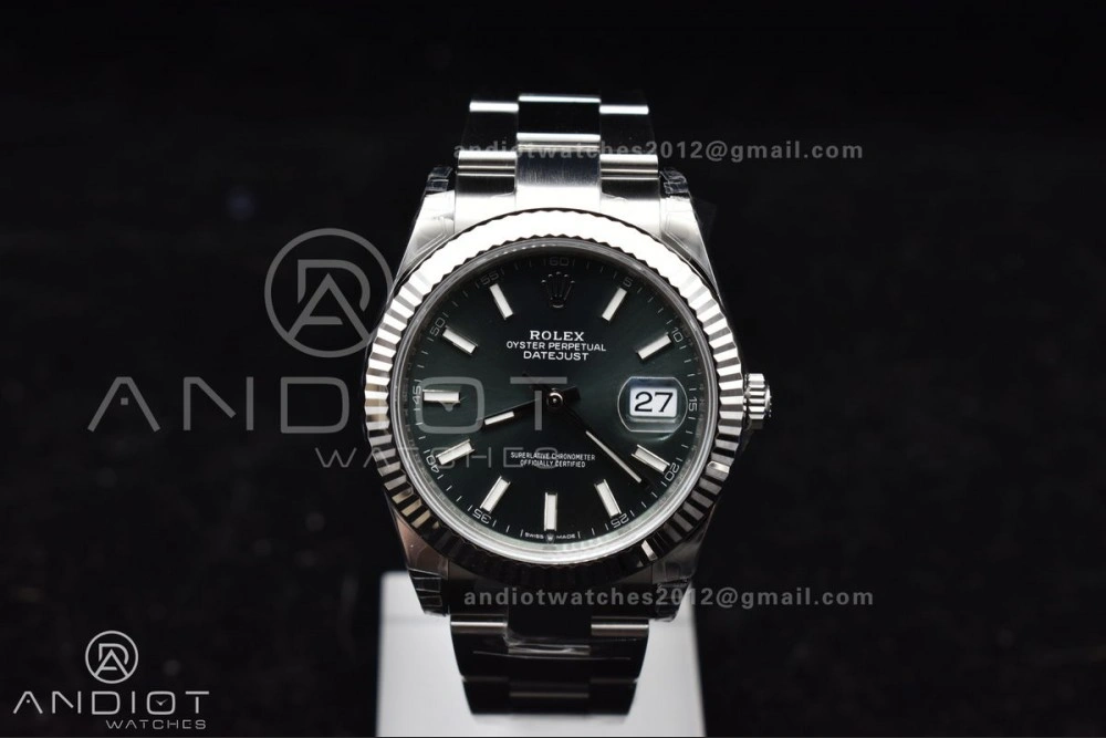 Breathable DateJust 41 126334 904L SS VSF 1:1 Best Edition Green Dial On Oyster Bracelet VS 616