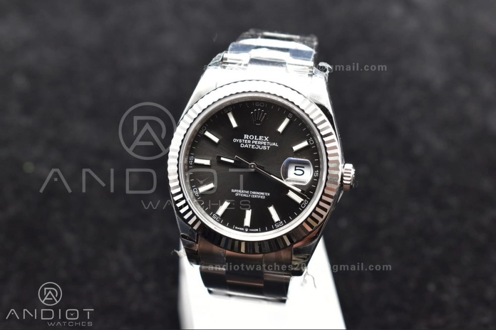HighQuality DateJust 41 126334 904L SS VSF 1:1 Best Edition Grey Dial on Oyster Bracelet VS 621
