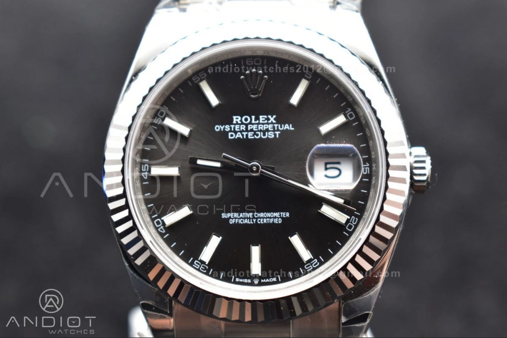 HighQuality DateJust 41 126334 904L SS VSF 1:1 Best Edition Grey Dial on Oyster Bracelet VS 621