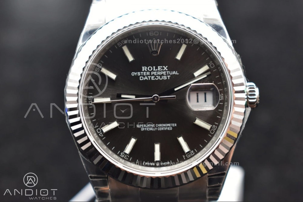 DateJust 41 126334 904L SS VSF 1:1 Best Edition Grey Dial on Oyster Bracelet VS Soft 624