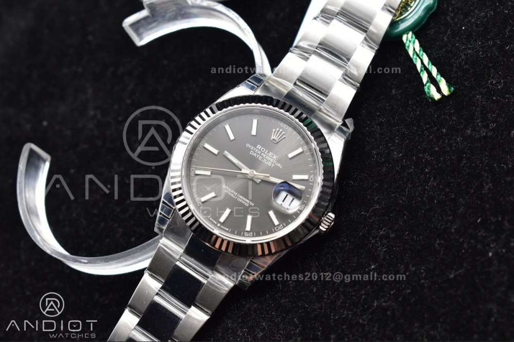 DateJust 41 126334 904L SS VSF 1:1 Best Edition Grey Dial on Oyster Bracelet VS Soft 624