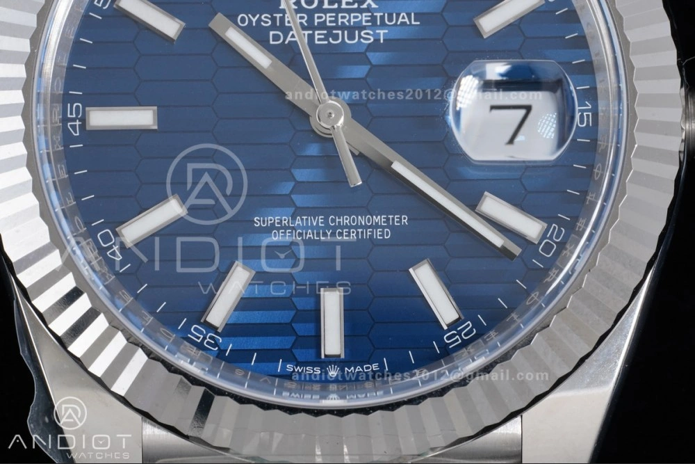 DateJust 41 126334 Clean 1:1 Best Edition 904L Steel Blue Textured Dial on Jubilee Bracelet SH Stylish 628