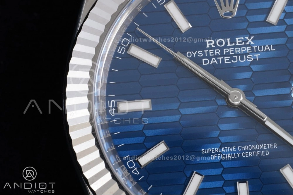 DateJust 41 126334 Clean 1:1 Best Edition 904L Steel Blue Textured Dial on Jubilee Bracelet SH Stylish 628