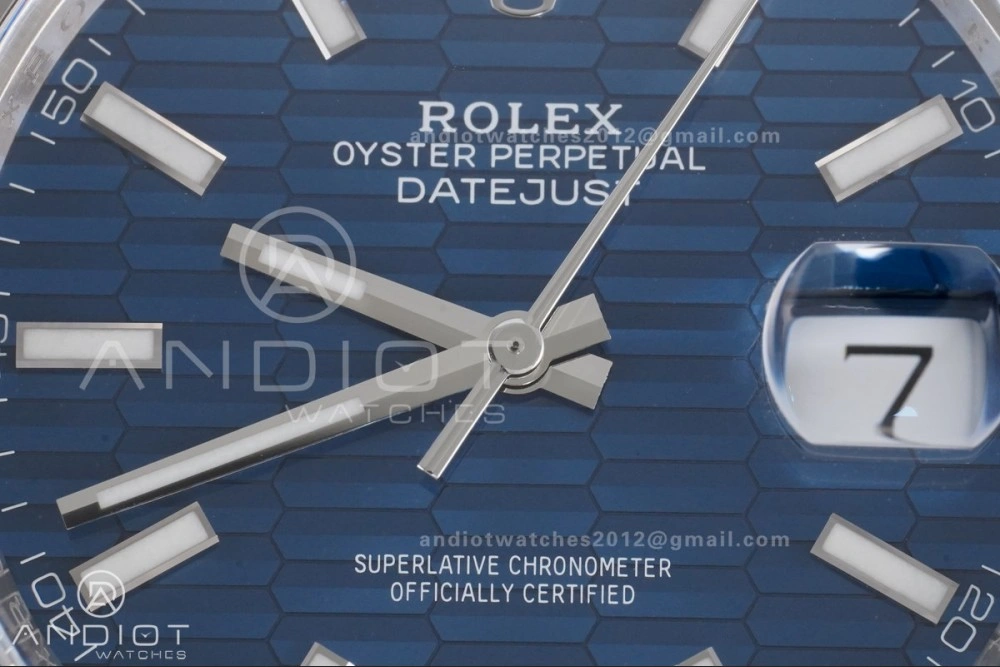 DateJust 41 126334 Clean 1:1 Best Edition 904L Steel Blue Textured Dial on Jubilee Bracelet SH Stylish 628
