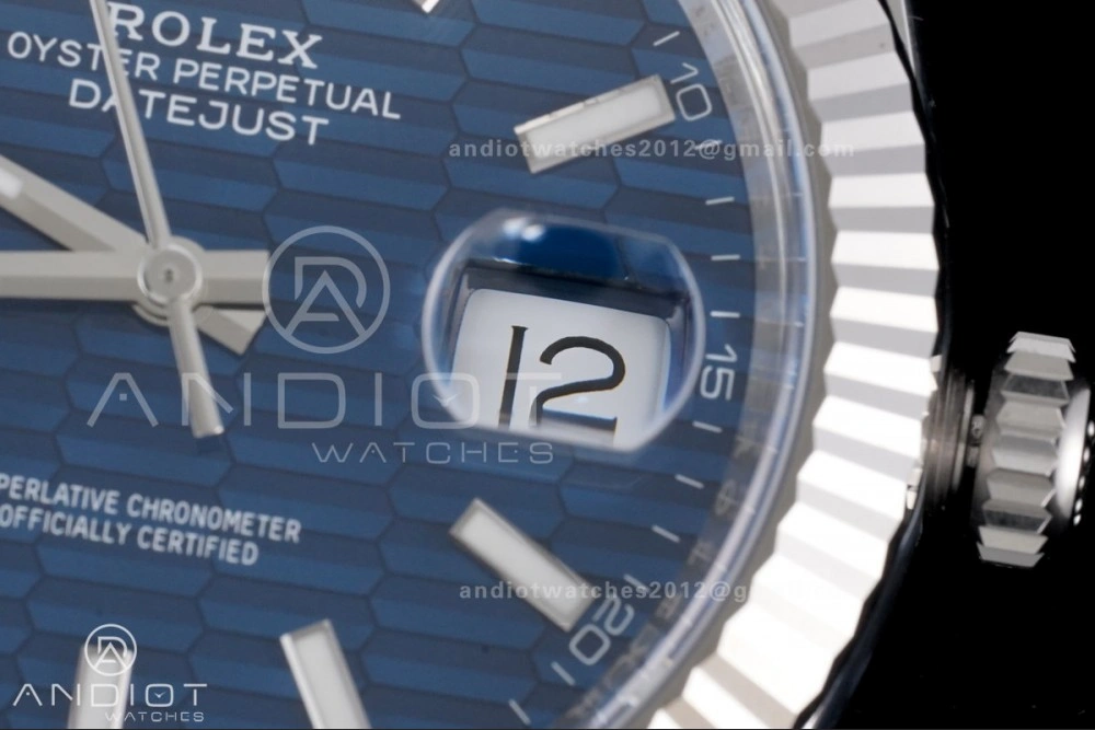 DateJust 41 126334 Clean 1:1 Best Edition 904L Steel Blue Textured Dial on Jubilee Bracelet SH Stylish 628